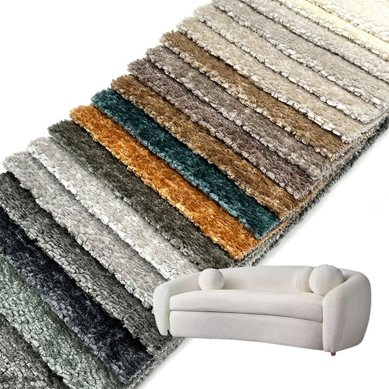 Wejoy 530GSM Plush Velvet Polyester Chenille Fabric for Winter Furniture Upholstery