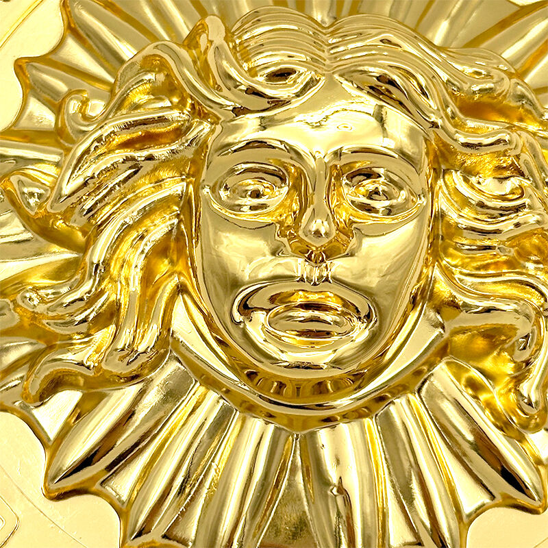 Wejoy - Sculpture en relief dorée de Méduse, disque décoratif, poignées et boutons de meubles en métal de luxe, tirettes d’armoire en laiton, boutons de tiroir, quincaillerie vintage, poignées dorées pour commode