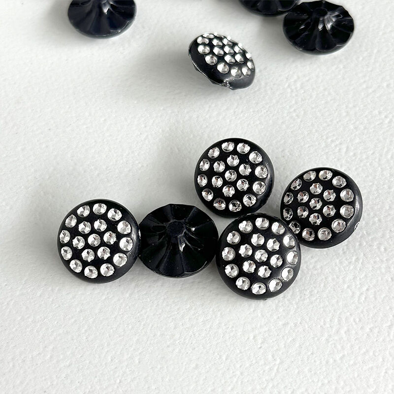 Wejoy Furniture Accessories 25mm Black Decorative Plastic Button for Furniture