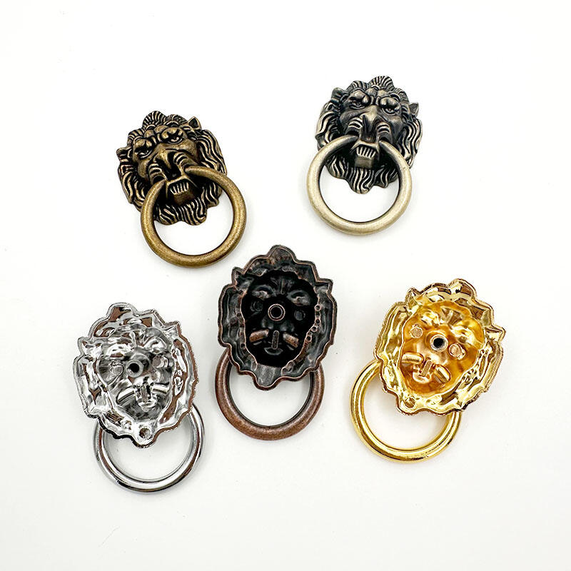 Quincaillerie Wejoy pour armoires — poignées annulaires pour canapés, heurtoirs en forme de tête de lion, tirages chromés pour tiroirs, poignées annulaires pour meubles, poignées pour armoires, poignées de cuisine, quincaillerie vintage