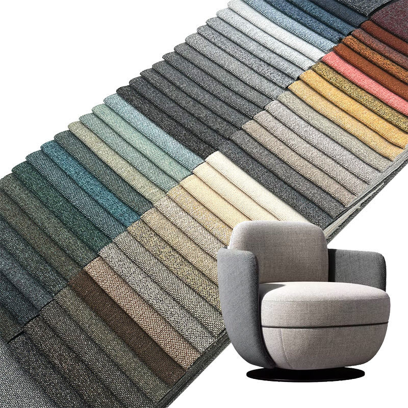 Wejoy New 290gsm Yarn Dyed 100 Polyester Linen Fabric for Sofa Chair