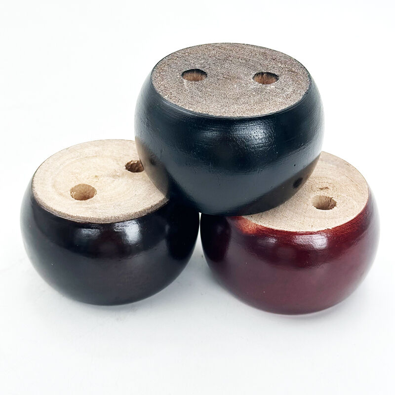 Wejoy Sofa Parts 4.5cm Height Solid Wood Supporting Legs Round Wooden Legs for Cabinet
