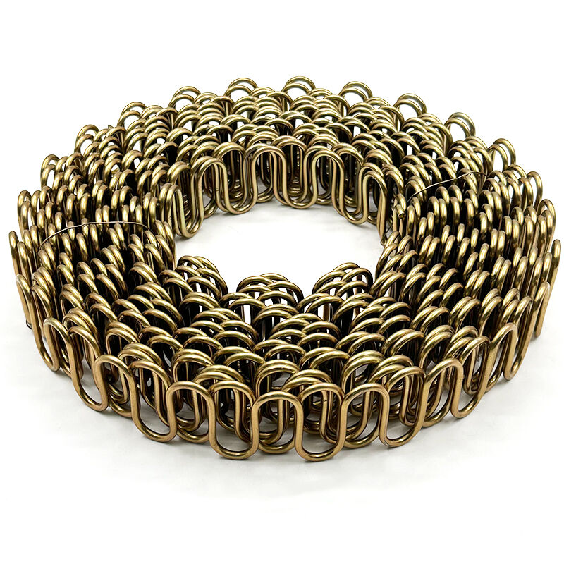 Wejoy, ressort hélicoïdal pour canapé, couleur or, 4 kg par rouleau, accessoires de quincaillerie pour canapé, rouleau de ressort zigzag robuste pour l’ameublement et la sellerie, vente en gros