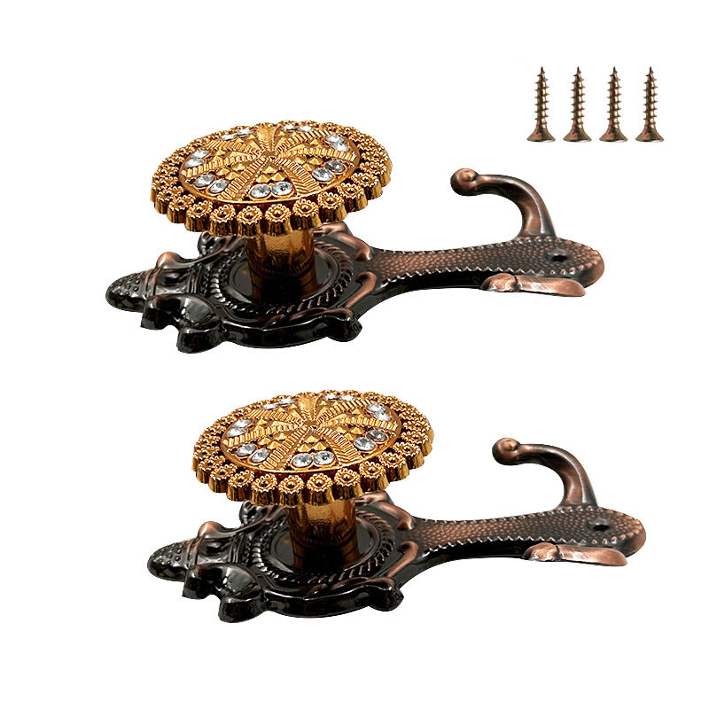 Wejoy Hot Selling Furniture Hardware New Iron Plastic Sunflower Suspension Curtain Wall Hook Floral Curtain Accessories Decorative Drapery Hook for Bathroom Bedroom Kitchen Window