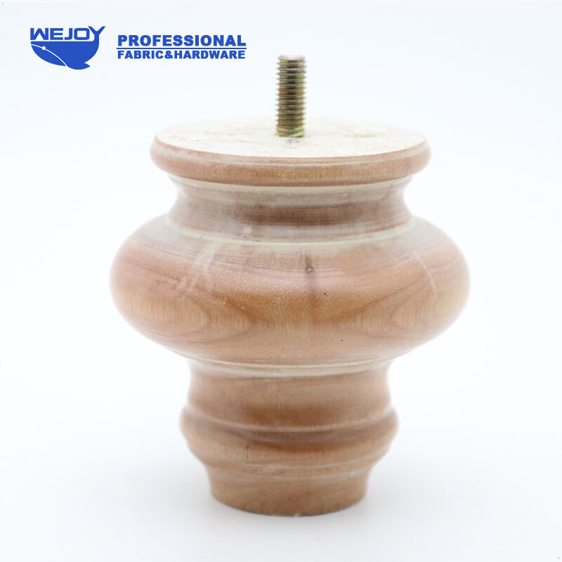 Wejoy Modern Design Round Wood Gourd Couch Settee Legs Supports for Sofa Home Living Room Accessories