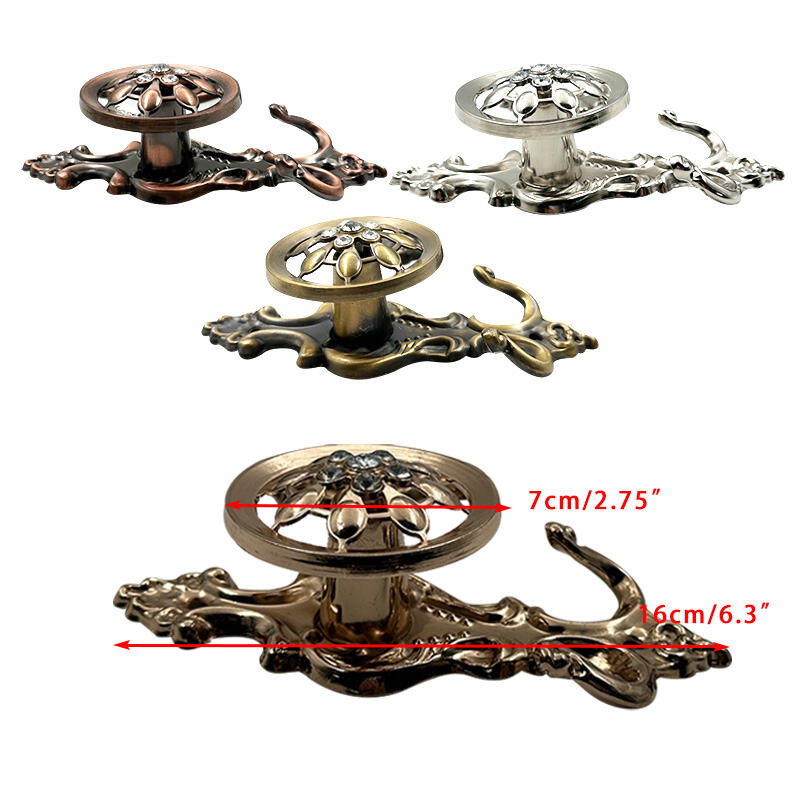 Wejoy Wholesale Alloy Six Diamond Hook Curtain Accessories Hook for Suspension Curtain