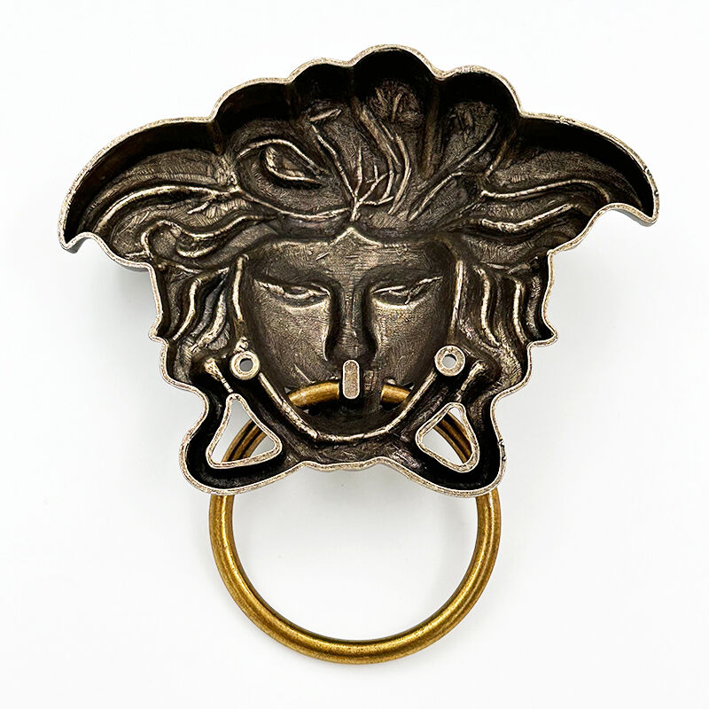 Poignées de meuble Wejoy en bronze avec bague | Poignée de meuble style portrait ancien | Quincaillerie à bague pour porte et tiroir