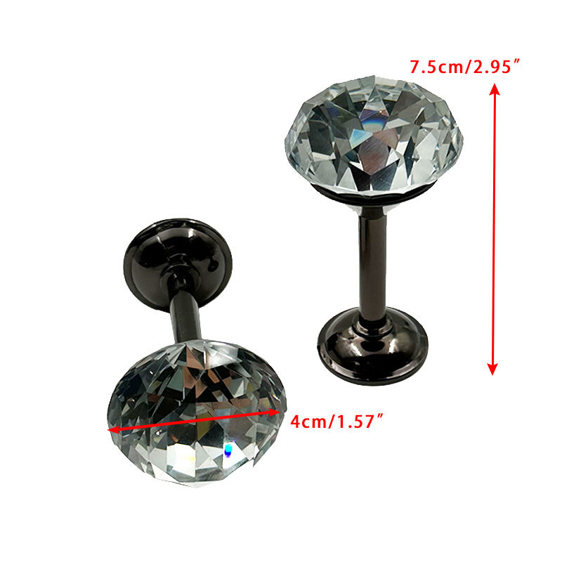 Wejoy Alloy Small Wine Glass Crystal Wall Hook with Screw Rubber Plug Kitchen Wine Decor Home Bar Accessory Space Saving Wall Mounted Hook