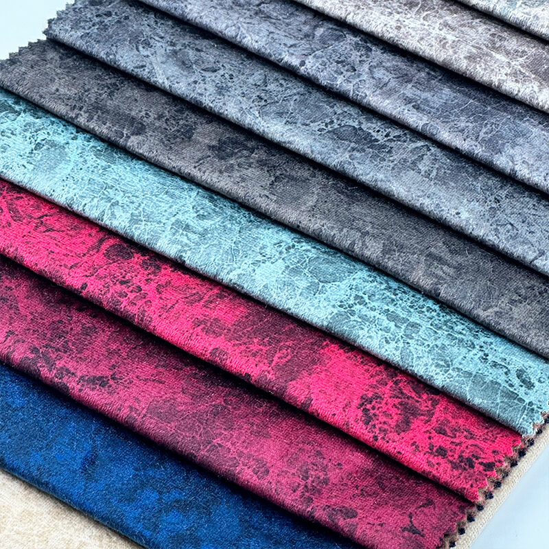 Wejoy Customized 350gsm Velvet Fabric Printed Upholstery Fabric for Sofa Chair