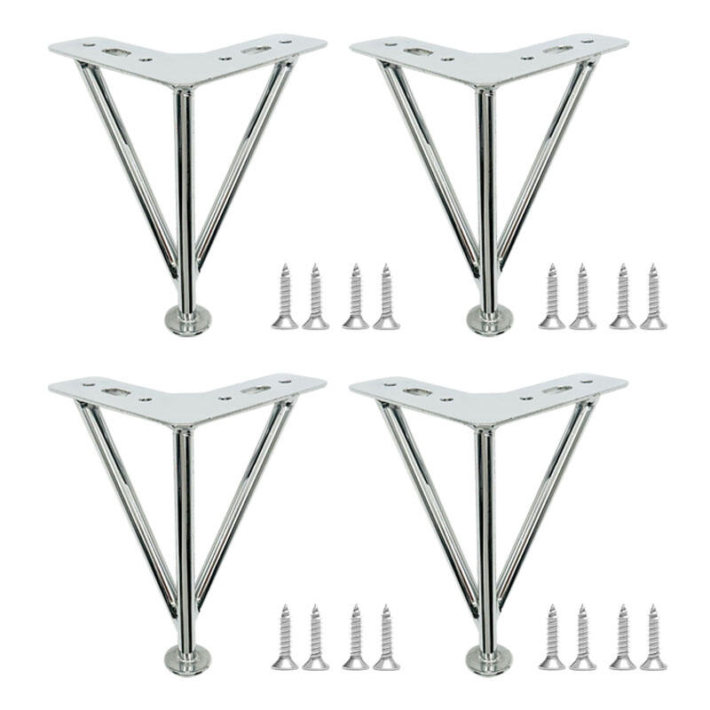 Wejoy Custom Modern Luxury Iron Chrome Triangle Sofa Legs for Home Office Living Room or Hotel Furniture
