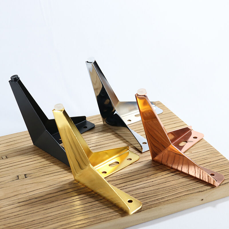 Wejoy Factory Wholesales Sofa Accessories Hardware Metal Sofa Leg Set Gold Metal Bed Feet for Couch