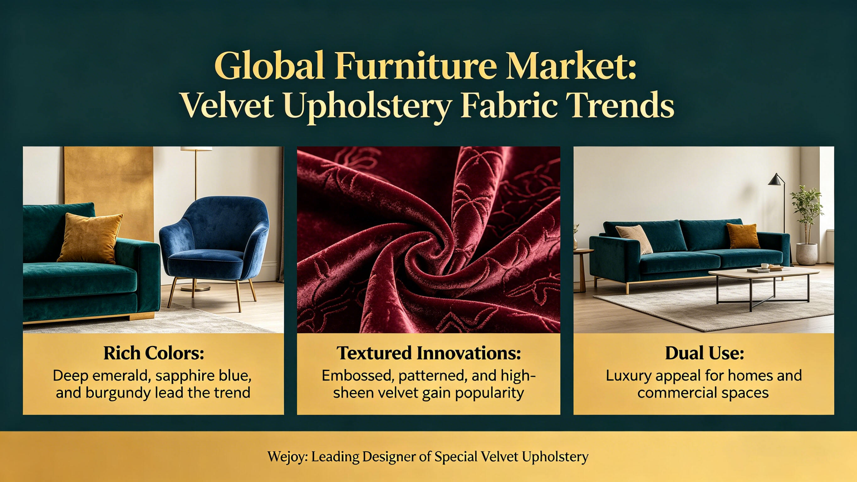 Xu hướng vải bọc nhung trong thị trường đồ nội thất toàn cầu