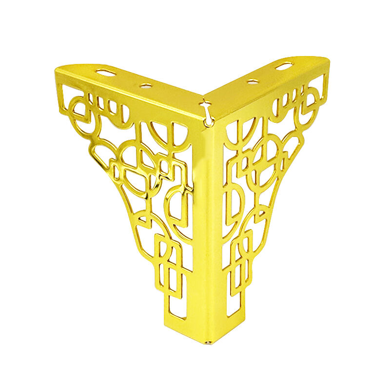 Wejoy Hot Selling 2mm Thickness 13cm Height Gold Hollow Curved Metal Sofa Leg