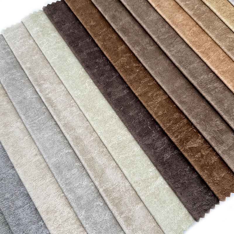 Wejoy Factory Multi Color 320gsm Embossed Printed Polyester Velvet Fabric for Sofa