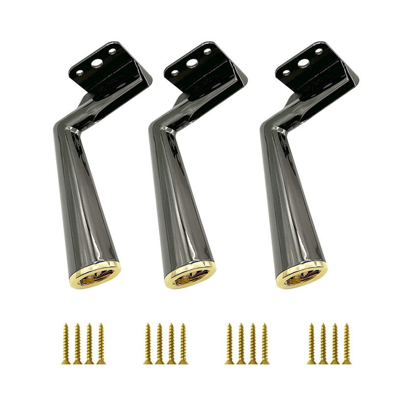 Wejoy Fashion Style 150mm Shiny Black Metal L Shape Furniture Sofa Legs for Sale