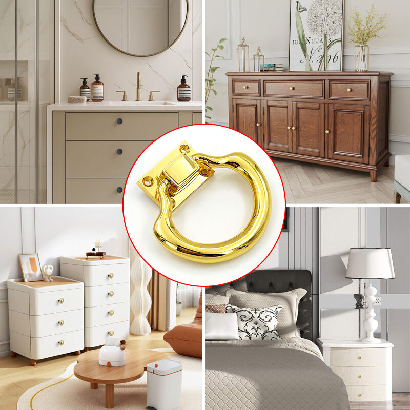 Poignées de meuble Wejoy en forme de coquillage | Poignées de tiroir dorées | Quincaillerie moderne pour meubles, poignées pour canapé