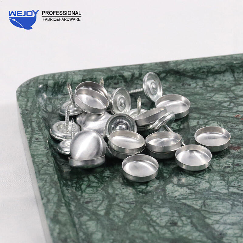 Wejoy Concise Useful Decorative Upholstery Fabric Round Press Button Cover Wholesale Aluminum Button Cover