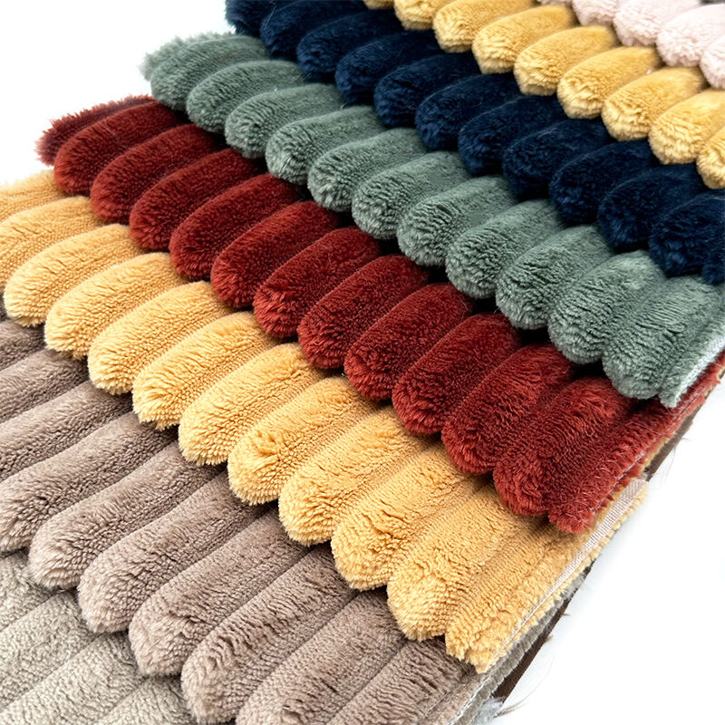 Wejoy 250gsm 280gsm Polyester Wide Wale Corduroy Sofa Cushion Cover Fabric