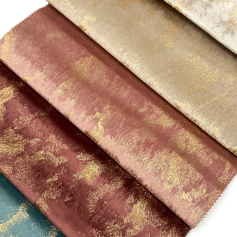 Wejoy Bronzed Velvet Fleece Backing Sofa Thick Textured Holland Velvet Upholstery Fabric