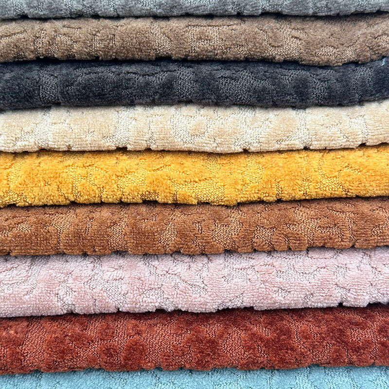 Wejoy New Stretch 480gsm Knitted Jacquard Chenille Fabric for Sofa Cover Pillow