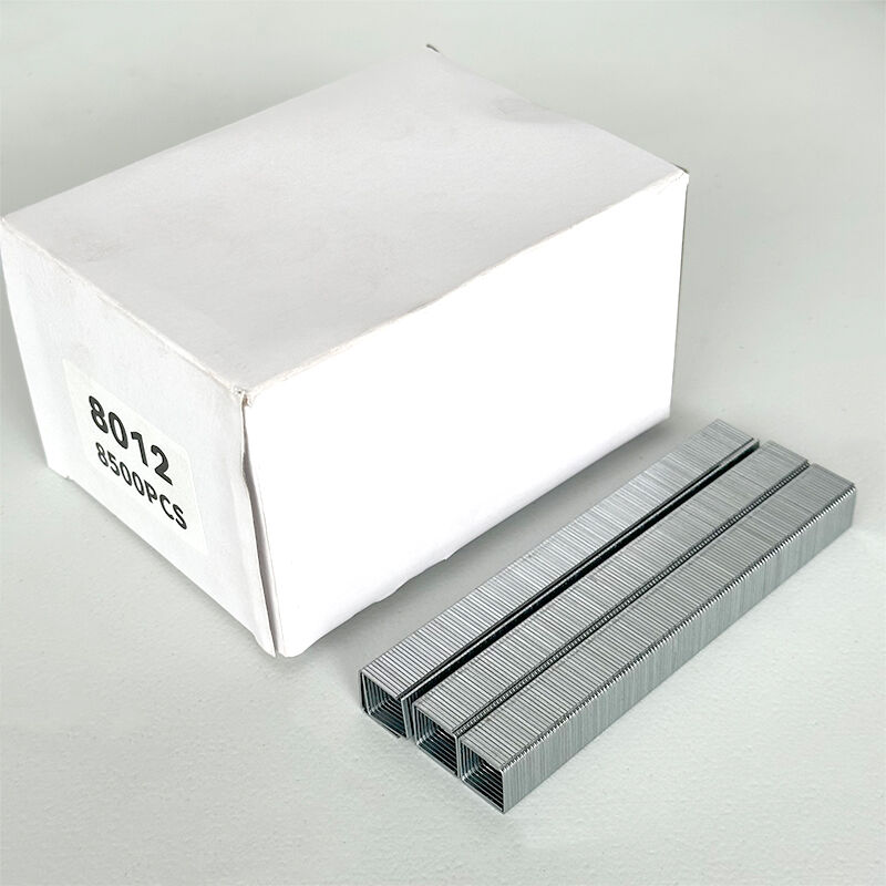 Wejoy  8012 Staple 12mm Leg Length Upholstery Staples Fine Wire Crown Staple Pneumatic Staple for Sofa Furniture Wood Frame Hardware Fastener U Shaped Nail Door Nail