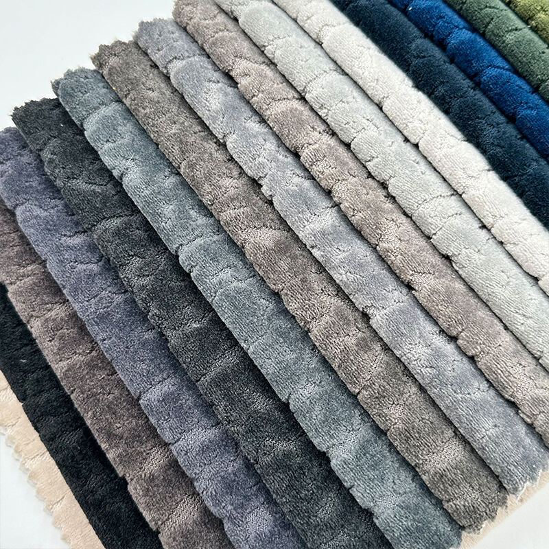 Wejoy Brown Series Knitted Jacquard Fabrics Chenille Sofa Fabrics for Winter Furniture Upholstery