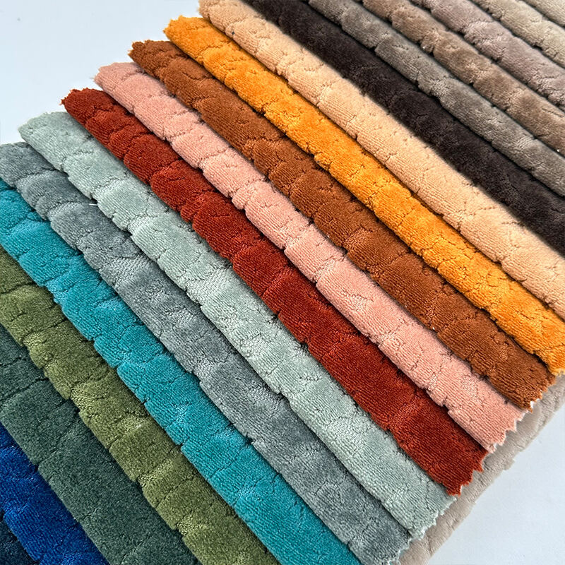 Wejoy Brown Series Knitted Jacquard Fabrics Chenille Sofa Fabrics for Winter Furniture Upholstery