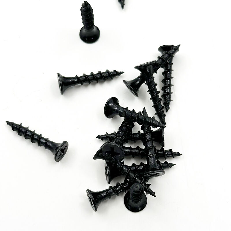 Wejoy M8 x 25mm Black Self Tapping Screws Countersunk Head Wall Panel Screws Hex Socket Drive Carbon Steel Black Oxide Fasteners for Furniture Installation