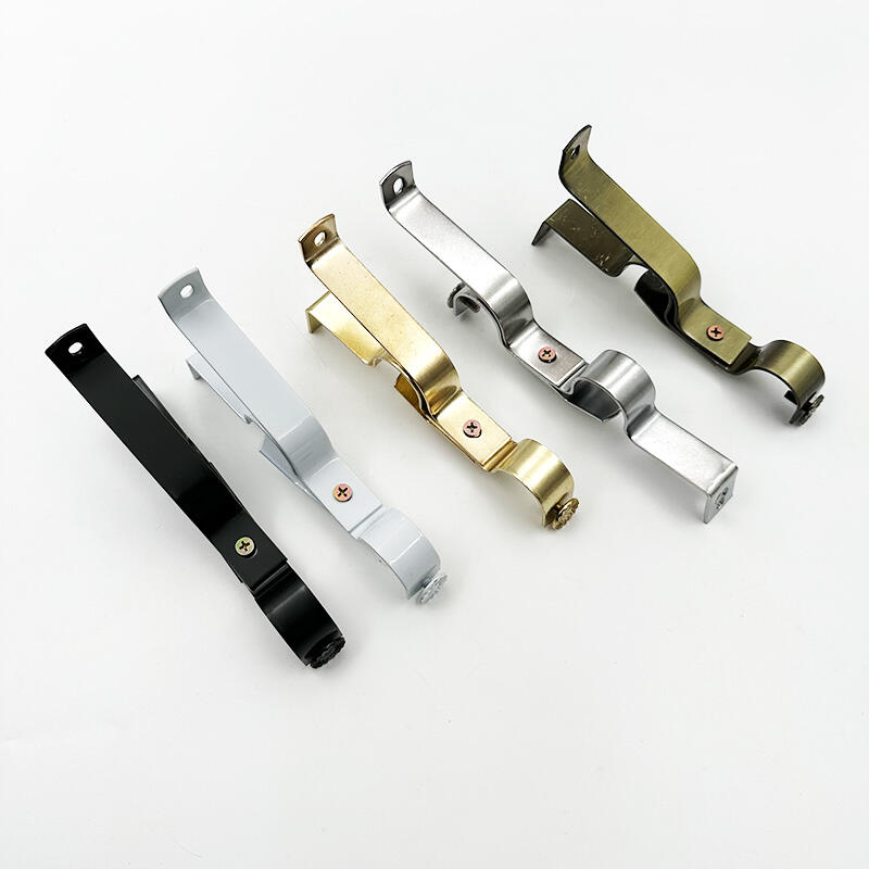 Wejoy Curtain Accessories 2mm Thickness Metal Iron Double Bracket for Curtain Roman Pole