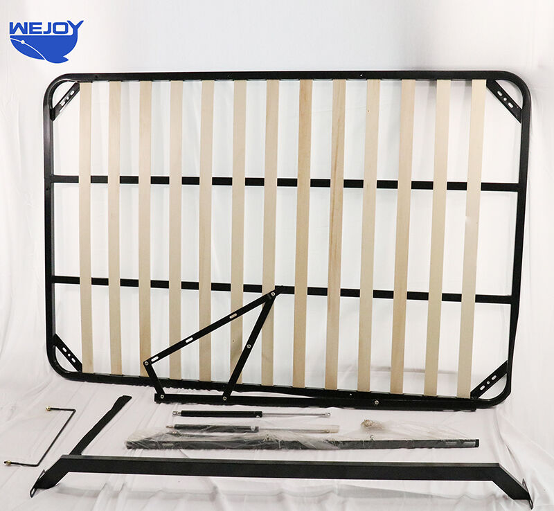 Wejoy Custom Wooden Metal Queen Size Bed Frame 4ft Gas Lift Foldable Bed Frame