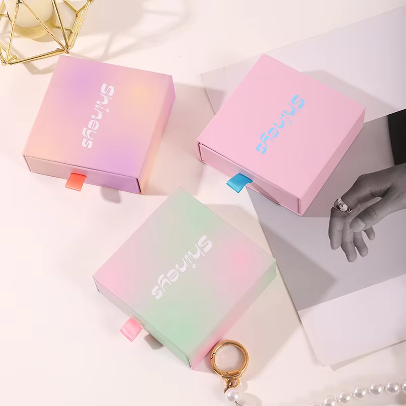 A1 Factory Customized Logo Luxury Design Gift Packaging Pendant Ring Necklace Paper Packing Box Jewelry Storage Jewelry Set