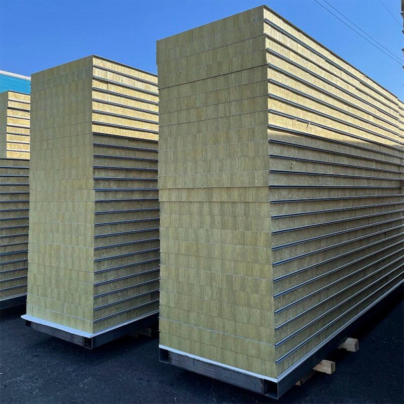 What is the fire resistance rating of the rock wool composite sandwich panel?