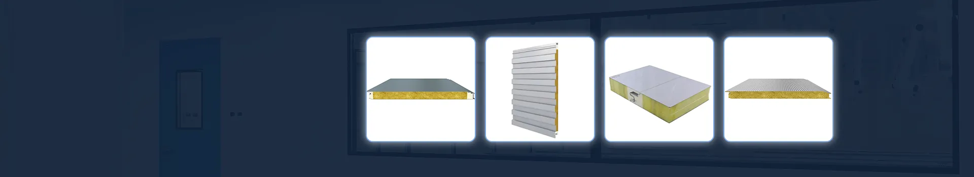 pu sealed glass wool composite sandwich wall panel-0