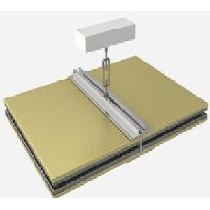 Suspended ceiling with central support beams