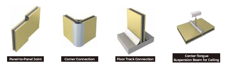 Handmade cleanroom panel detail