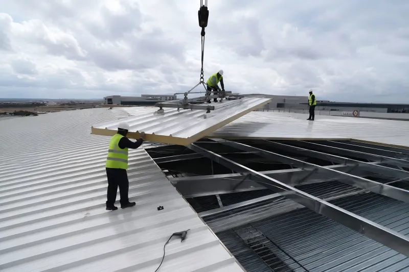 Sandwich Panel On-site Installation Diagram.webp