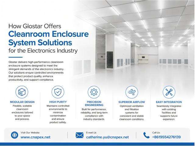 How Glostar Offers Cleanroom Enclosure System Solutions for the Electronics Industry