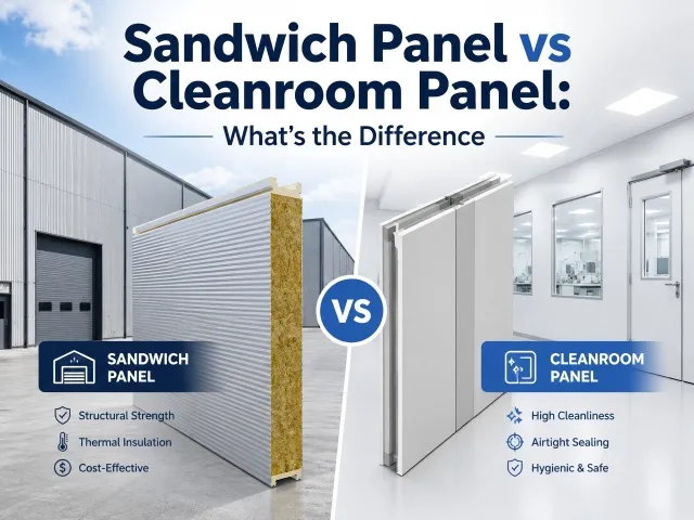 Sandwich Panel vs Cleanroom Panel What’s the Difference