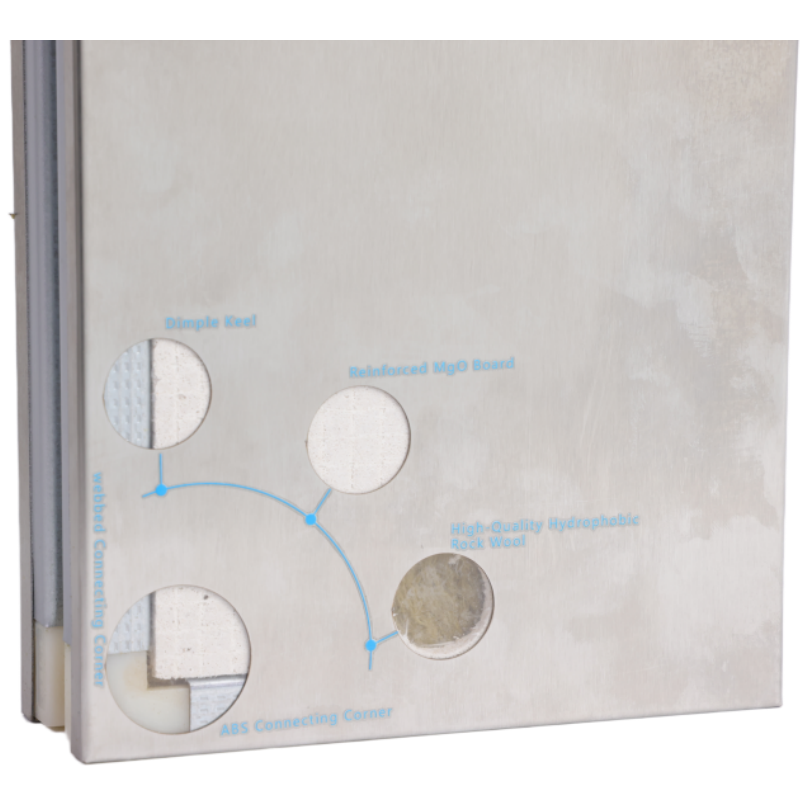 Walkable Magnesium Oxide Rockwool Cleanroom Ceiling Panel