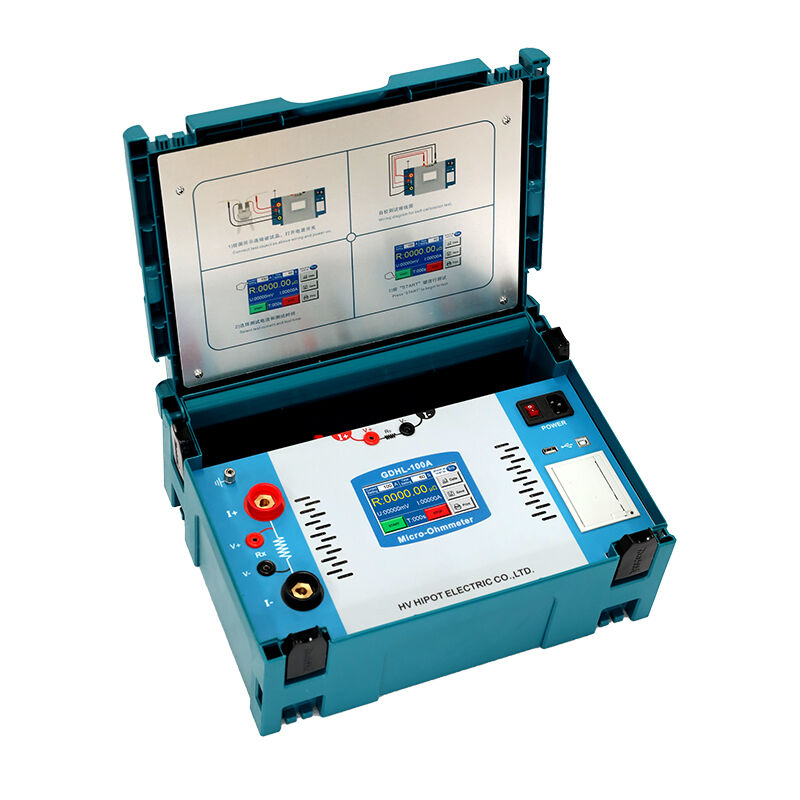 GDHL-100A Akıllı Döngü Direnci Test Cihazı (100 A DC, 0,01 μΩ çözünürlük, dört uçlu)
