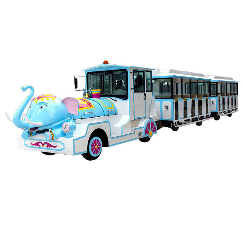 Cartoon Elephant Front Electric Train with Automatic Doors | 42-Seat Custom – Model ALGD-CT-42