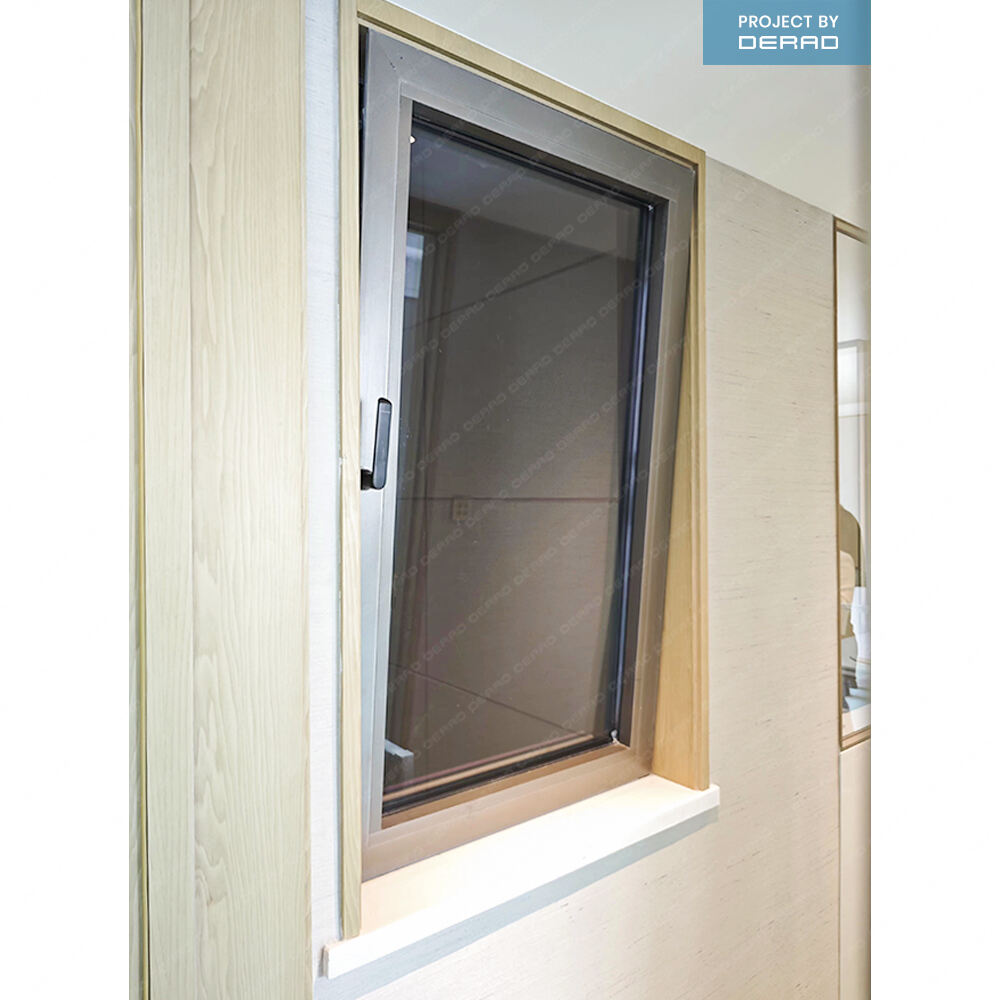 Low-E Glass High Quality Apartment Office Hospital Aluminum Tilt and Turn Glass Windows with Double Glazed