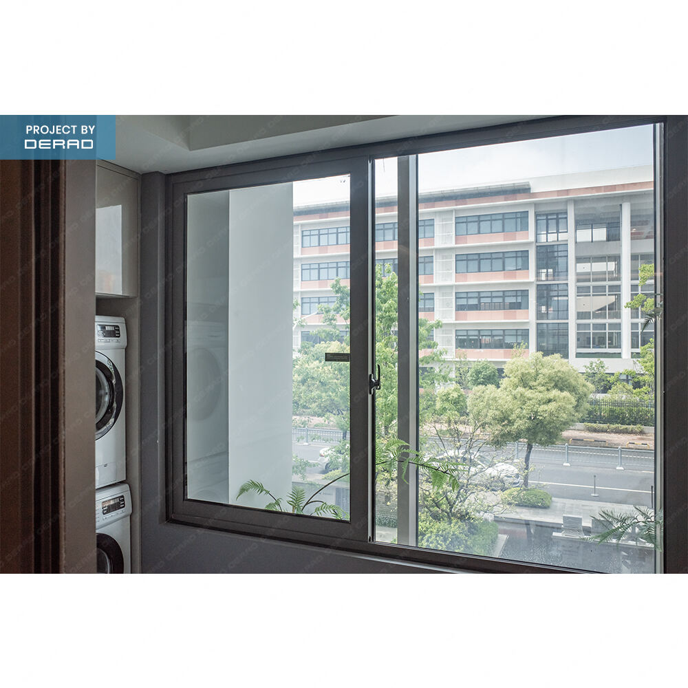 Sliding Aluminum Glass Window Slide Opening Aluminum Windows with Double Glazing Powder Coated