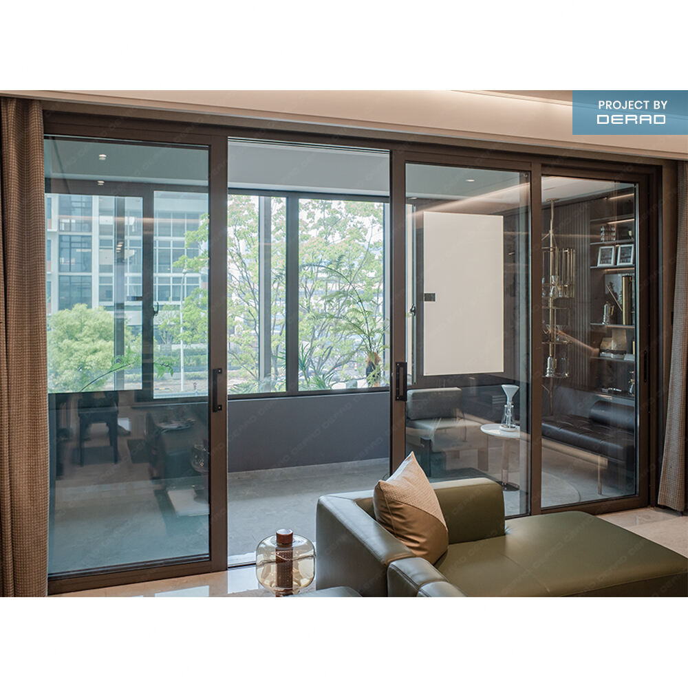 Door Manufacturer Exterior Sliding Doors Customized Balcony Lift and Slide Thermal Break Double Glazed 