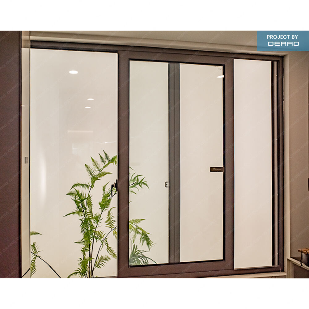 Apartment Bathroom Aluminium Sliding Window Customized Size Aluminium Frame Sliding Window Accessories Handle