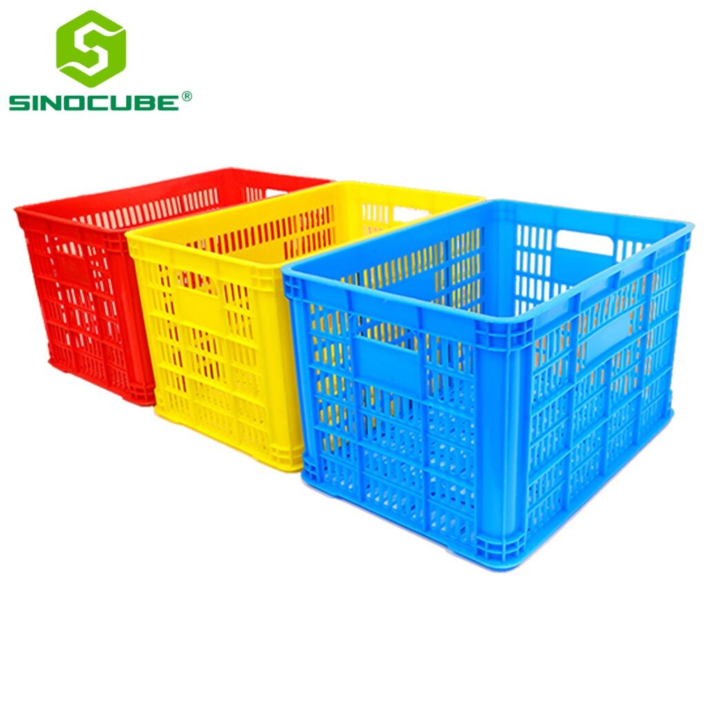 PP Turnover Mesh Basket Stackable Nesting Plastic Crates Stackable Logistics Box for Fruits Vegetables Transport