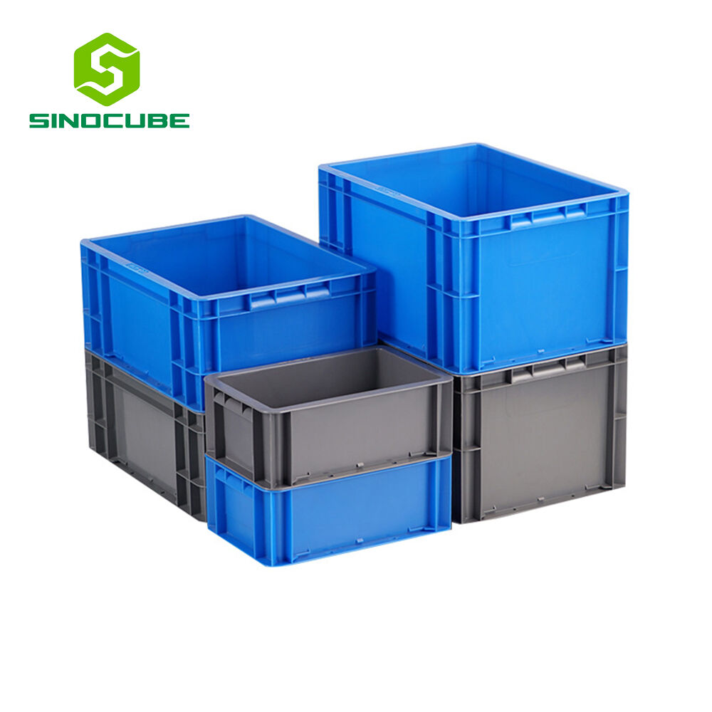 EU Plastic Solid Box Storage Crate Moving Crates