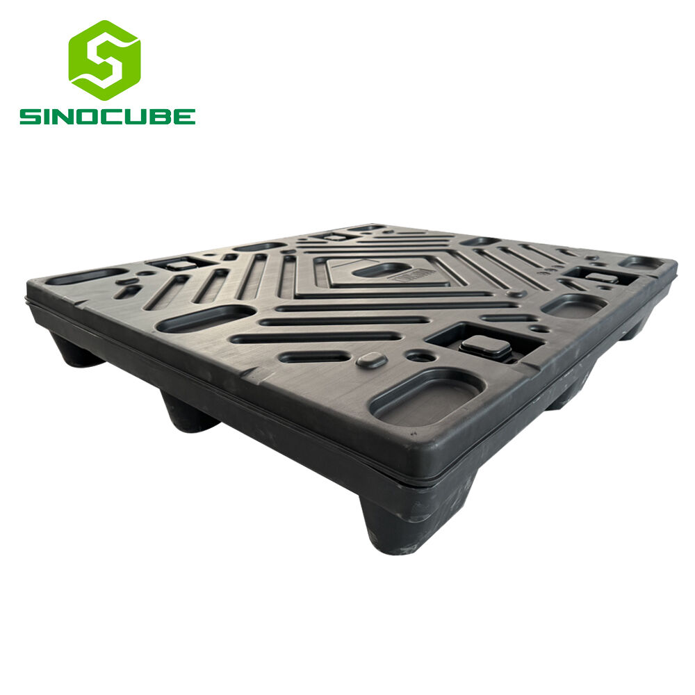 Blow molding process Light Duty Plastic Pallets Single Faced Industrial Low Cost Distribution Nestable 4-Way Entry Cold Storage