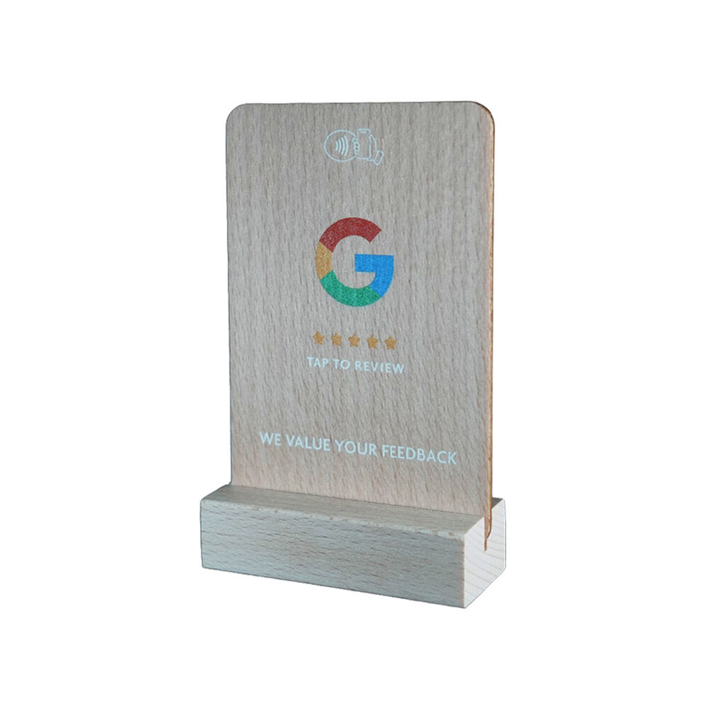 Wooden NFC Google Reviews Stands