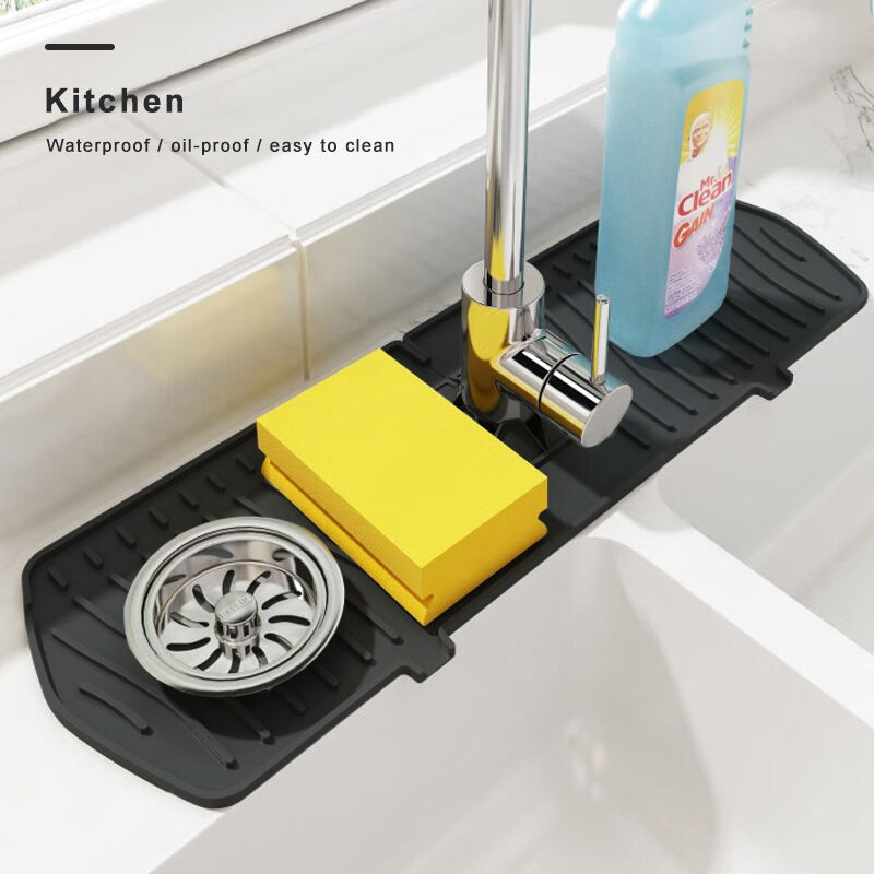 grootschalige milieuvriendelijke siliconen kraan waterpudding gootsteen splash guard keuken gootsteen splash guard keuken kraan absorberende mat